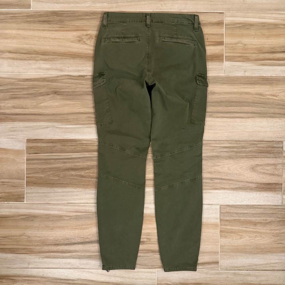 L'AGENCE Patton High Rise Skinny Cargo Pants Brigade Green Size 26 Zipper Ankle - Picture 3 of 7